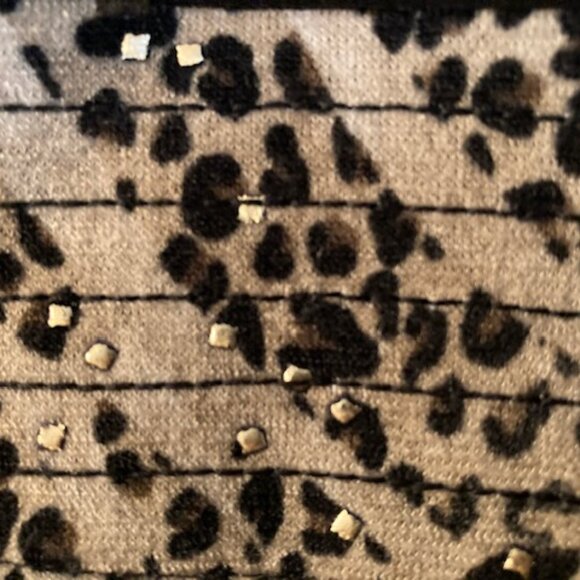 Frank Lyman Black and Leopard Print with Gold Studs Jacket SIze 4 (Pre Owned) - Picture 8 of 9